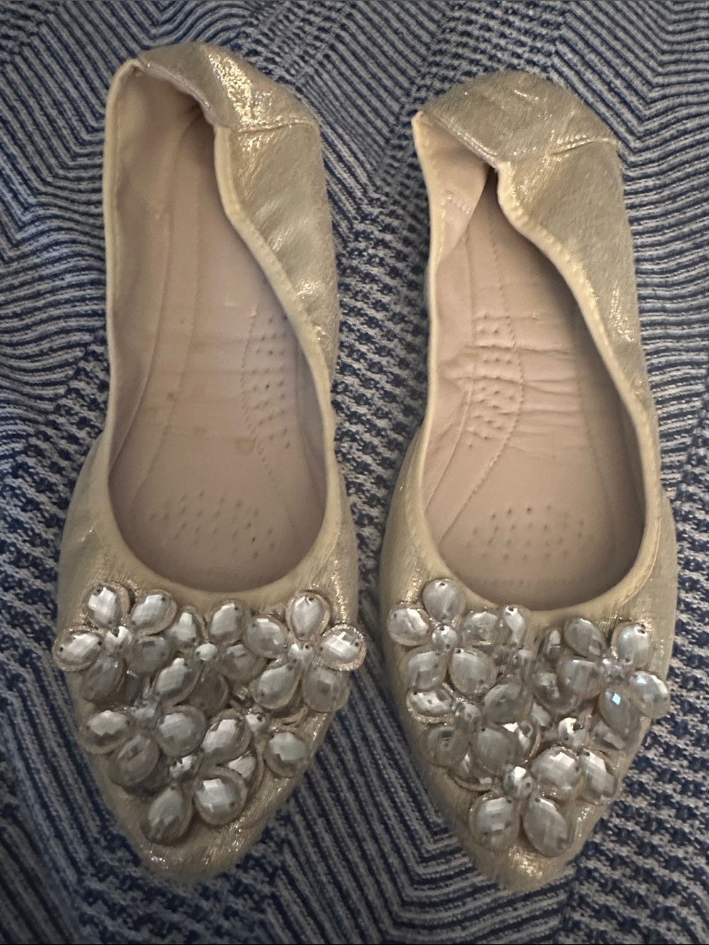 Gold shoes